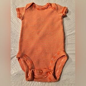 Carter's Orange and White Striped Baby Bodysuit